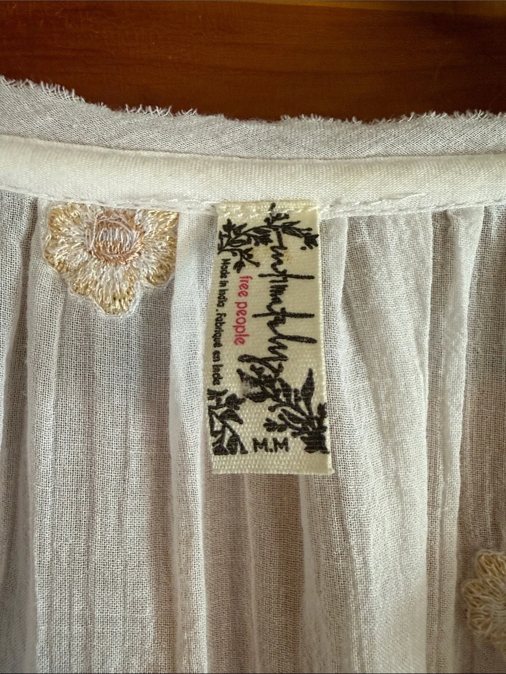 Free People front embroidered